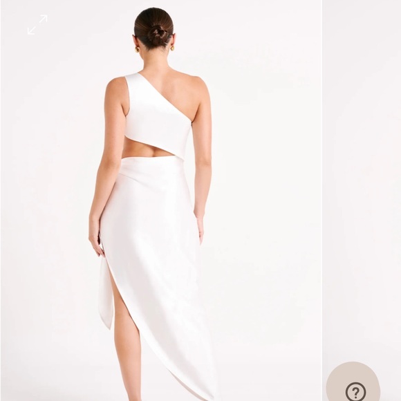 Brand new Meshki Navarah one shoulder white midi dress - Picture 3 of 6
